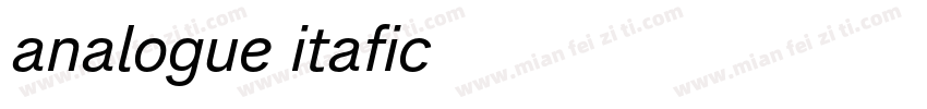 analogue itafic字体转换